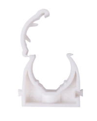 Uchwyt zamknięty do rur 20mm biały UZE-20 /100szt./