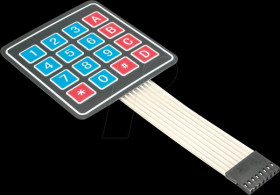 Developer boards - membrane keyboard, 4 x 4 digits