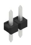 Pin header, 2 pole, pitch 2.54 mm, straight, black, 10058216