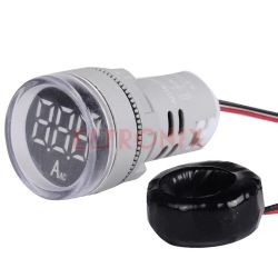 MODUŁ MIERNIKA AMPEROMIERZ 0-100A BIAŁY 28MM