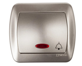 Simon Akord Przycisk /dzwonek/ z podświetleniem satyna metalizowana AD1L/29