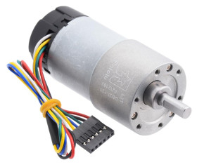 Pololu 131:1 Metal Gearmotor 37Dx73L mm with 64 CPR Encoder (Helical Pinion)