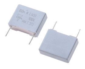 Kondensator foliowy 100nF 63 V ac, 100 V dc Vishay Poliester rozstaw: 10mm THT ±10