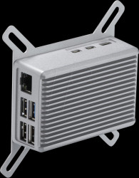RPH-5-FH-S Heatsink housing for Raspberry Pi 5, VESA, aluminum, silver