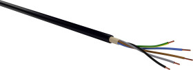 Przewód zasilania VER NYY-J 5x 1,5RE Eca Ri100, NYY-J, 5 x 1.50 mm², czarny, 100 m