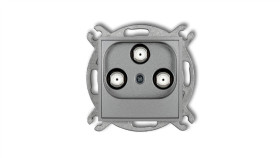 Mini Gniazdo Multimedialne 3F Data (Upc) Srebrny Metalik 7Mgmu