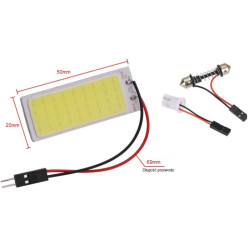 Moduł LED Panel COB 36xChip T10 C5W 9-16V 0,22A 360LM 50x20mm 6500K żarówka