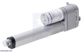 Pololu Glideforce LACT6P-12V-20 Light-Duty Linear Actuator with Feedback: 50kgf, 6" Stroke, 0.57"/s, 12V