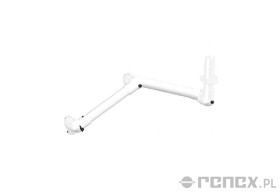 Ramię ALSIDENT 1060mm do systemu CHEMICAL RESISTANT 75 montowane do sufitu - białe połączenia