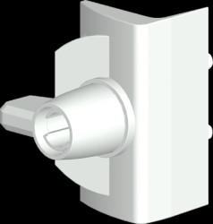 Handle, lockable, keyed alike, key included, plastic, for compartment door, 8PQ9400-0BA72