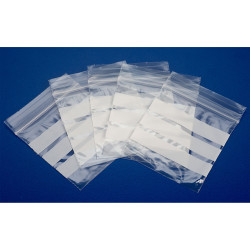 RVFM GA120 Write On Resealable Polythene Bags 60 x 60 x 0.05mm Pack of 100