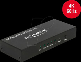 18684 HDMI Splitter, 1 x 4 Port, 4K/60 Hz