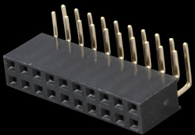 BL2-85AGG-020U 2x 10-pin Socket terminal strip, angled, RM 2.54, H: 8.5 mm