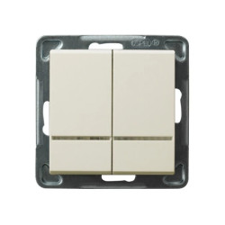 SONATA Łącznik świecznikowy z podświetleniem ecru ŁP-2RS/m/27