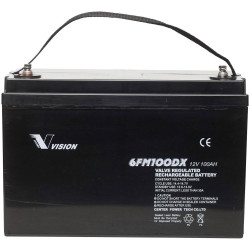 Vision 6FM100DX FM-Series Solar Battery 12V 100Ah AGM 330x215x171mm M8