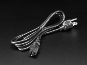 Adafruit Power Cord Cable w/ 3 Conductor PC Power Connector Socket