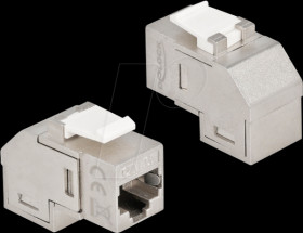 86997 Keystone Module RJ45 jack to RJ45 jack Cat.6A 90° angled