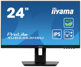 Iiyama ProLite XUB2463HSU-B1 Monitor EEK B (A - G) 59.9 cm (23.6 cal) 1920 x 1080 px 16:9 3 ms HDMI, DisplayPort, słucha