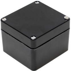Polyester enclosure, (L x W x H) 81 x 75 x 55 mm, black (RAL 9005), IP66, 1590ZGRP081BK