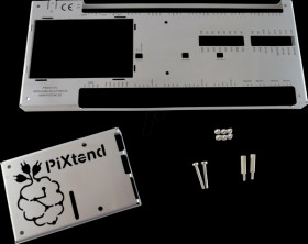 30199005 Stainless steel cover for PiXtend V2 -L- DIN-rail housing, silve