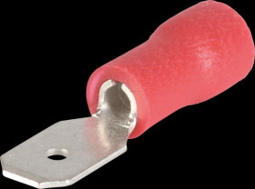392805S Flat plug, width: 4.8 mm, red