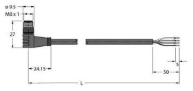 Turck 8036104 Kabel połączeniowy czujnika/aktuatora HT-SWSP4-5/S2430, piny: 4, 5 m, 1 szt.