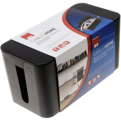 Max Hauri AG 126728 Cable box Black LxWxH 235x115x120mm 1 pc Office Use