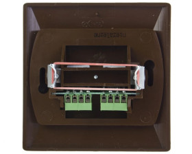 AKCENT Gniazdo telefoniczne podwójne RJ11 niezależne brązowe GPT-2AN/24