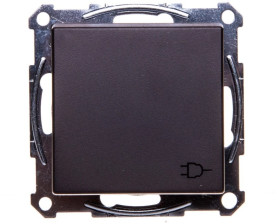 Merten System M Gniazdo pojedyncze Schuko 16A IP20 z przesłonami i klapką antracyt MTN2310-0414