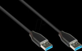 2831-AA010S USB 3.1 cable, A male to A male, black, 1,0 m