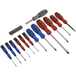 Siegen S0598 Soft Grip Screwdriver &amp; Bit Set 23pc