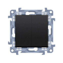 Simon 10 Łącznik świecznikowy (moduł) 10AX, 250V, zaciski śrubowe czarny mat CW5.01/49