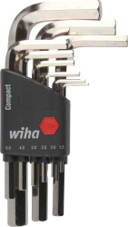 Zestaw kluczy imbusowych Jednostki metryczne Wiha Tools L 9 szt.