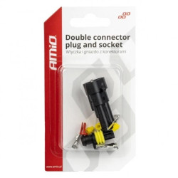 Szybkozłącza samochodowa IP67 hermetyczna SUPERSEAL 2-pin 12V/24V max. 15A (konektory SS1,5) AMIO