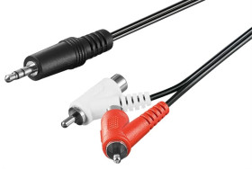 Kabel przejściowy audio, wtyk 3,5 mm na gniazdo/wtyk cinch - Długość kabla 1.5 m