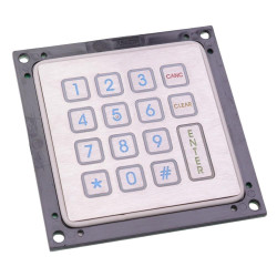 PQR15LXR12S 15-Key Stainless Steel Keypad IP65 APEM