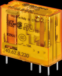 Relay, 2 Form C (NO/NC), 230 V (AC), 28 kΩ, 10 A, 400 V (AC), monostable, 40.62.8.230.0000