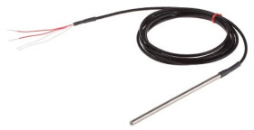Termopara typ PT 100, -50C do +250C 125mm kabel 2m, Stal nierdzewna