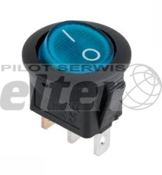 Przeł. kołys. podśw. okrągły ON-OFF AC niebieski