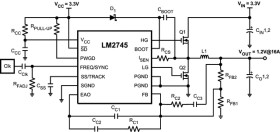 1-V to 14-V, voltage mode synchronous buck controller with pre-bias startup and optional clock sync