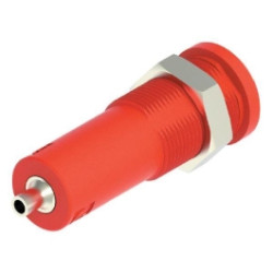 4mm Sheathed Banana Jack - 2mm Solder Cup (Red)