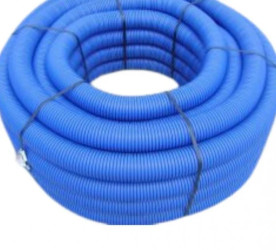 Rura karbowana dwuścienna HDPE 450N niebieska UV z pilotem i złączką fi 160/138 (50mb) 31NT160