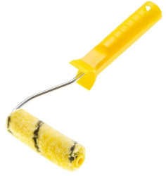 Wałek emulsyjny rolka 10 cm średnica 15 mm uchwyt plastikowy 10x25 cm drut fi 6 mm do farb emulsyjnych i lateksowych 20B596