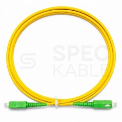 Patchcord światłowodowy SM SC/APC-SC/APC simplex 3mm G657A2 bezhalogenowy LSOH żółty 30m NEKU