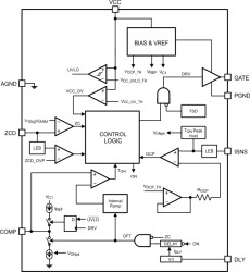 Off-line primary side sensing controller with PFC in 8-SOIC