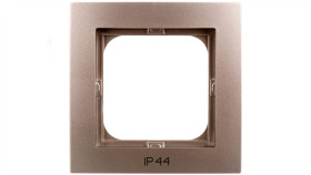 As Ramka Pojedyncza Do Łączników Ip44 Satyna Light Rh-1G/45