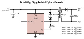 100V Micropower Isolated Flyback Converter with 150V/450mA Switch