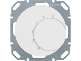 BERKER R.1/R.3 Regulator temperatury pomieszczenia ze stykiem zmiennym i elementem centralnym biały 20262089 HAGER