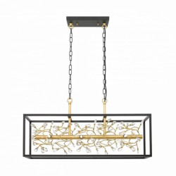 Ozdobna lampa wisząca SPRING czarno-złota do salonu - P0578-06C-P7TF Zuma Line