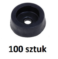 NOGA-P-M2/100 Nóżka plastikowa, przykręcana mała - średnica 14mm; wysokość 5mm - czarna - opakowanie 100 sztuk